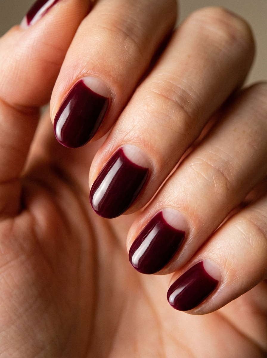 Half-Moon Nails als Einfache Nageldesigns Inspiration 2026